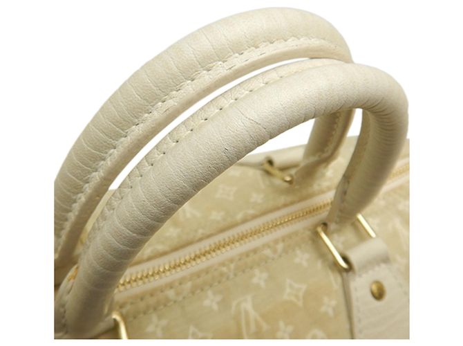 Borsa Boston Louis Vuitton Monogram Mini Lin Speedy 30 Beige - vista 16