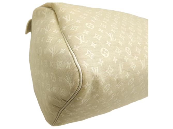 Borsa Boston Louis Vuitton Monogram Mini Lin Speedy 30 Beige - vista 18