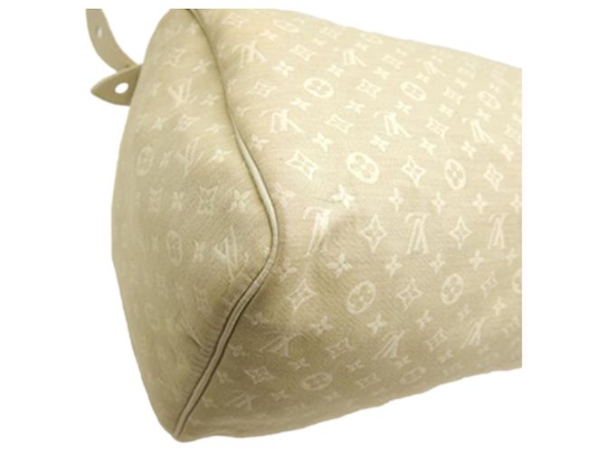Borsa Boston Louis Vuitton Monogram Mini Lin Speedy 30 Beige - vista 20