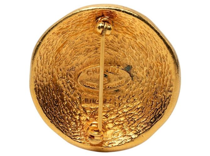 Spilla rotonda Chanel 31 Rue Cambon placcata oro D'oro - vista 2