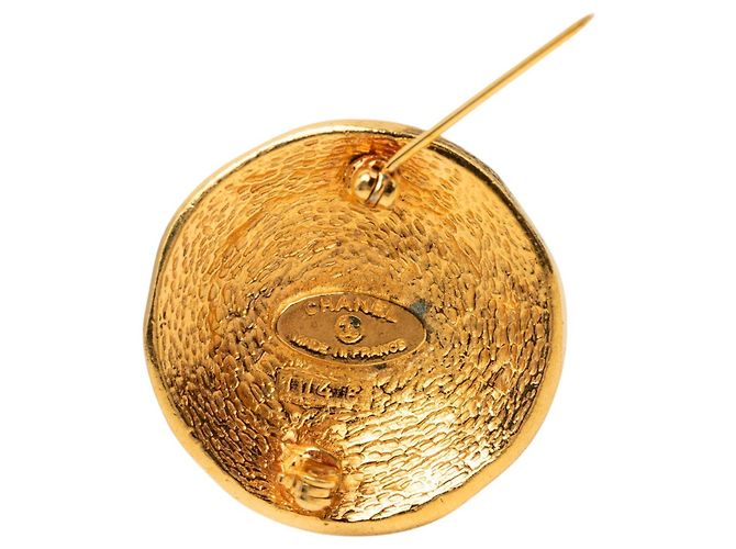 Spilla rotonda Chanel 31 Rue Cambon placcata oro D'oro - vista 3