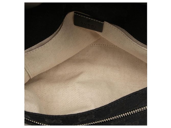Borsa cintura Gucci in GG Canvas e pelle nera con banda Web Nero - vista 4