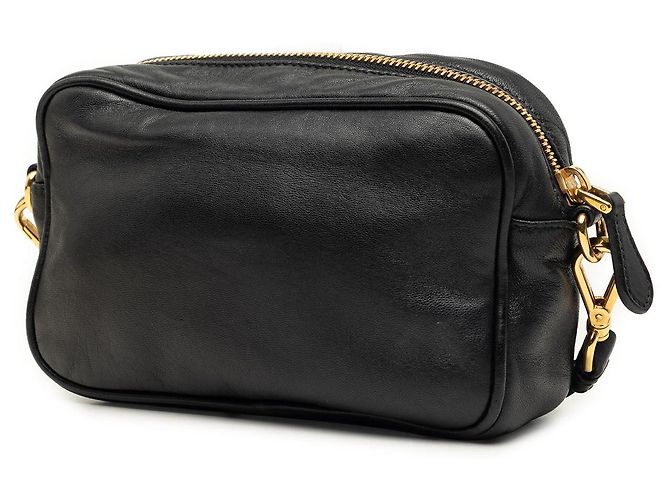 Borsa a tracolla Prada in Nappa nera con rosetta Nero - vista 2