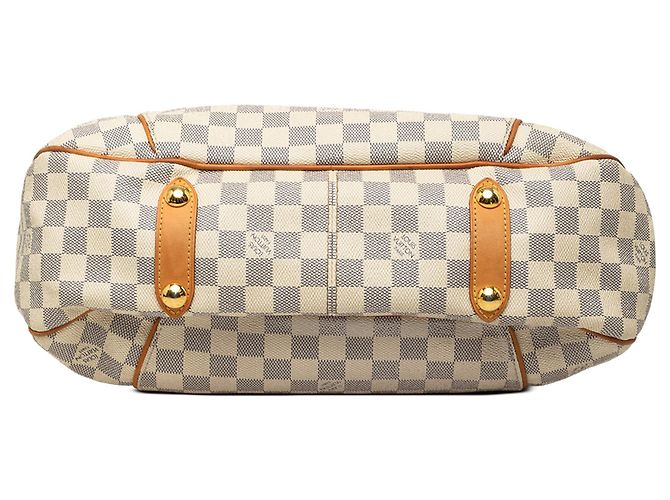 Borsa a tracolla Louis Vuitton Galliera PM Damier Azur Bianca Bianco - vista 3