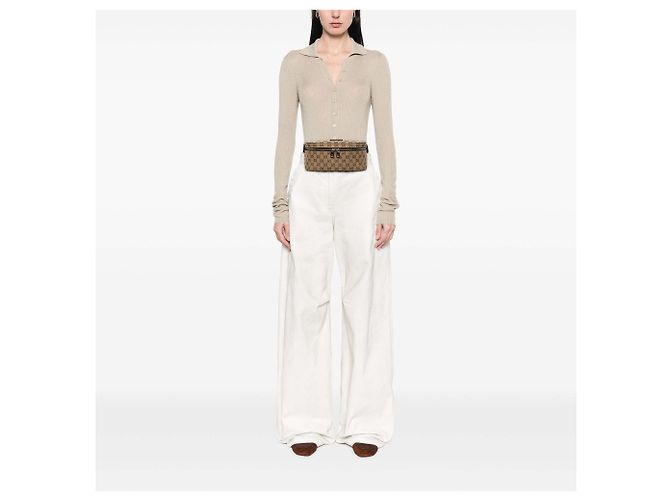 Beige Gucci GG Canvas Waist Pouch Belt Bag - vista 7
