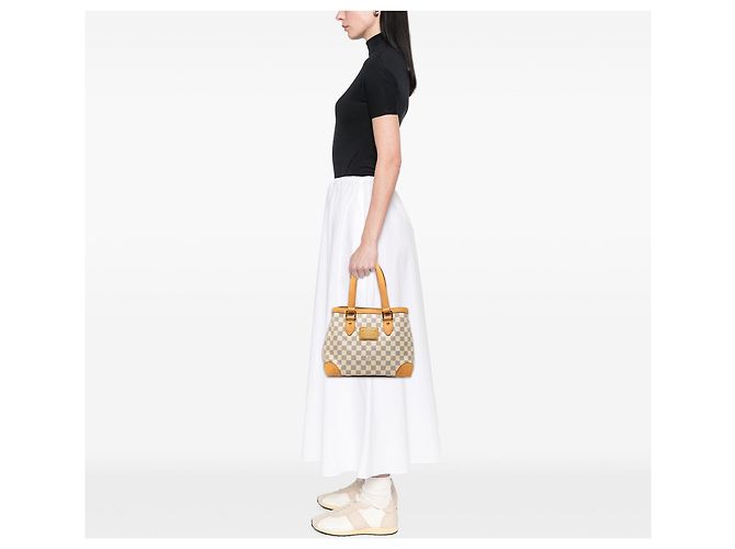 Borsa Tote Louis Vuitton Hampstead PM Damier Azur Bianca Bianco - vista 6