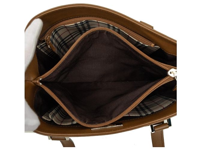 Borsa a secchiello Burberry in pelle marrone - vista 4