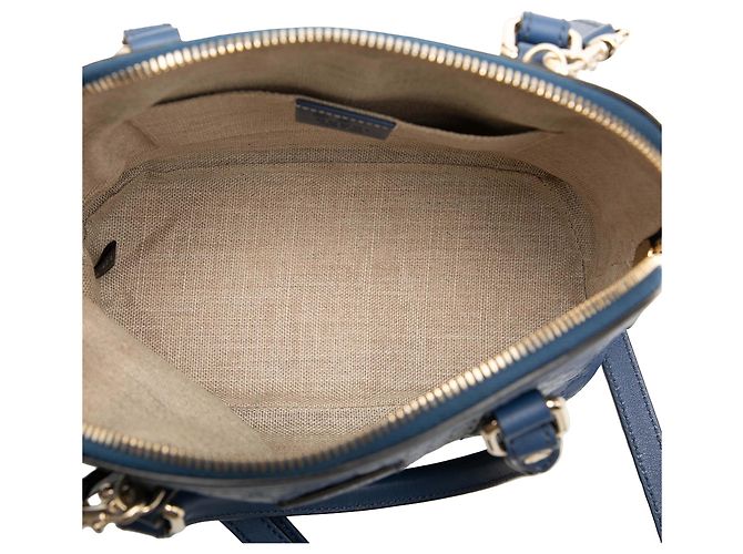 Borsa Dome Mini Microguccissima Gucci Blu - vista 4
