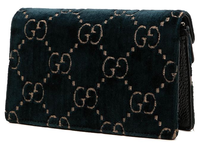 Borsa a tracolla Mini GG Velvet Dionysus Gucci Blu - vista 2