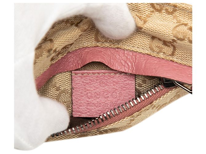 Borsetta cintura Gucci GG Canvas Web con doppia tasca, beige - vista 5