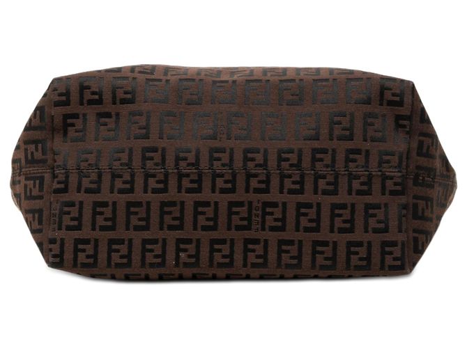 Borsa Fendi Zucchino Canvas marrone - vista 3