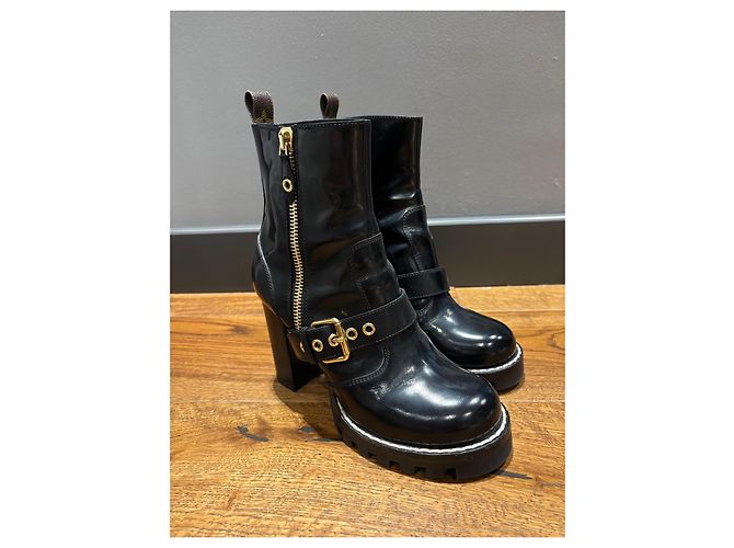 Botines Louis Vuitton Star Trail Black de charol Negro - vista 2
