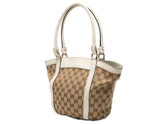 Borsa Gucci GG Canvas Abbey D Ring Beige - vista 2