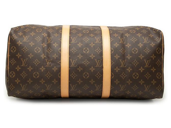 Borsa da viaggio Louis Vuitton Monogram Keepall 50 Marrone - vista 3