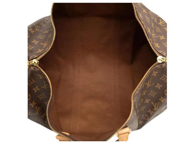 Borsa da viaggio Louis Vuitton Monogram Keepall 50 Marrone - vista 4