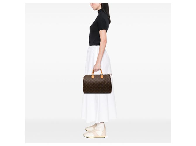 Borsa Boston Louis Vuitton Monogram Speedy 35 Marrone - vista 6