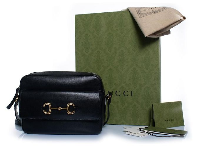 Gucci, Borsa a tracolla 1955 con morale nero - vista 2