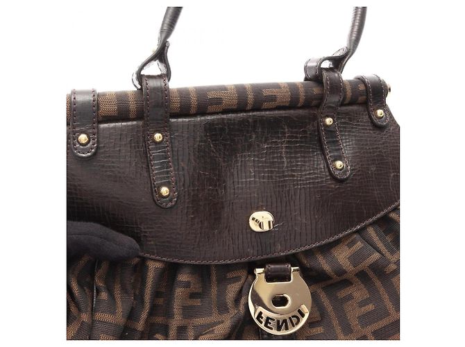 Fendi Zucca Borsa Magic Handbag Castaño - vista 11