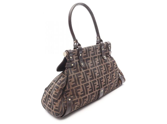 Fendi Zucca Borsa Magic Handbag Castaño - vista 2