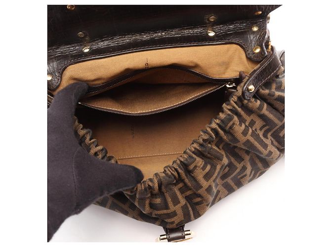 Fendi Zucca Borsa Magic Handbag Castaño - vista 3