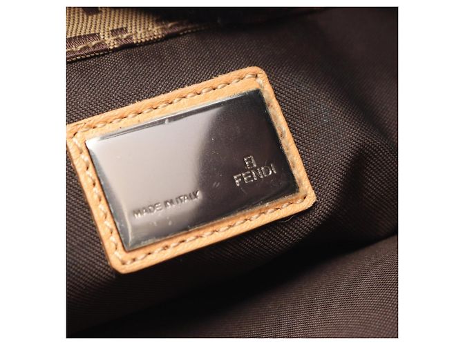 Borsa a tracolla Fendi Zucchino Marrone Beige - vista 4