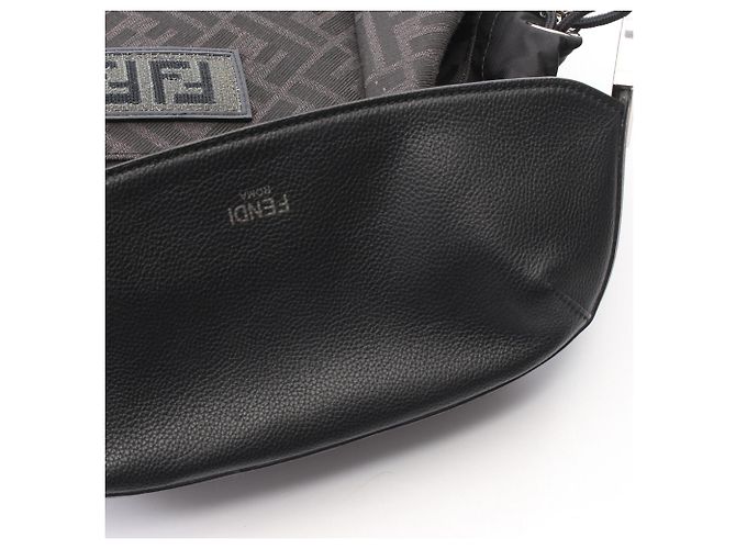 Fendi FF Jacquard Drive Zucca Rucksack Braun Schwarz - Ansicht 7