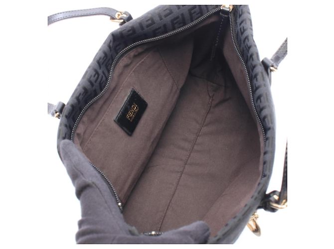 Saco Tote Fendi Zucchino Preto - vista 3
