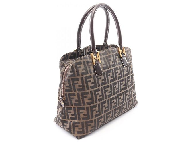 Fendi Zucca 2-Way Handbag Brown - view 2