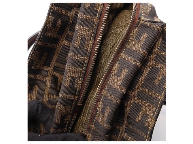 Fendi Zucca 2-Way Handbag Brown - view 6