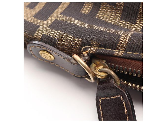 Fendi Zucca 2-Way Handbag Brown - view 9