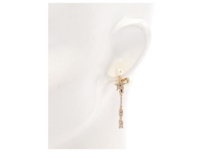 Orecchini a goccia Christian Dior Tribal Logo D'oro - vista 4