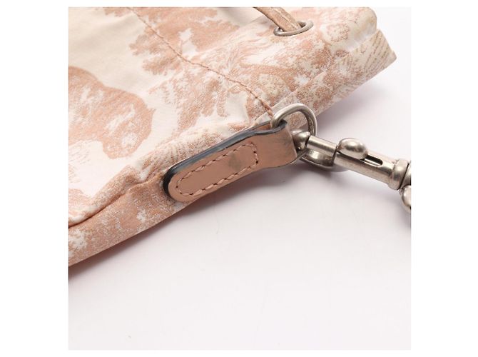 Borsa/Pouch con coulisse Christian Dior Toile de Jouy Rosa Bianco - vista 10