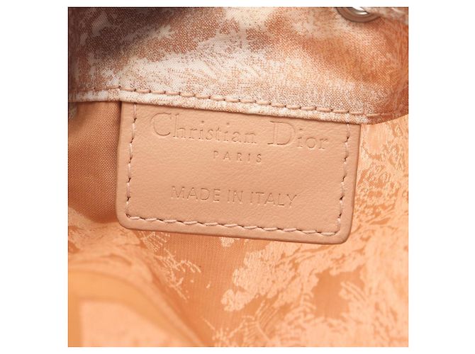 Borsa/Pouch con coulisse Christian Dior Toile de Jouy Rosa Bianco - vista 4