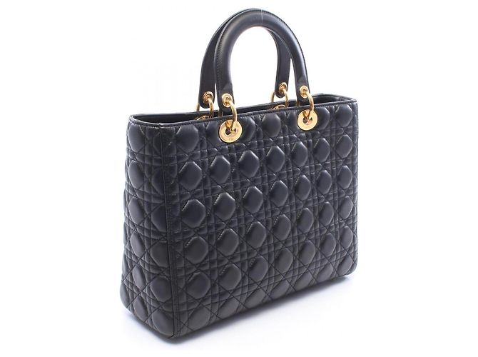 Christian Dior Dior Lady Large Borsa a mano 2-Way Nero - vista 2
