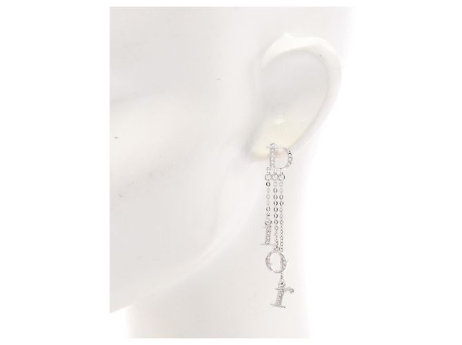 Orecchini Christian Dior Dior Logo Swing Argento - vista 4