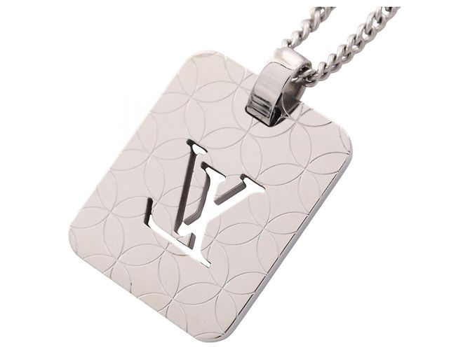 Collana Louis Vuitton Bandentif Champs-Élysées PM Argento - vista 2