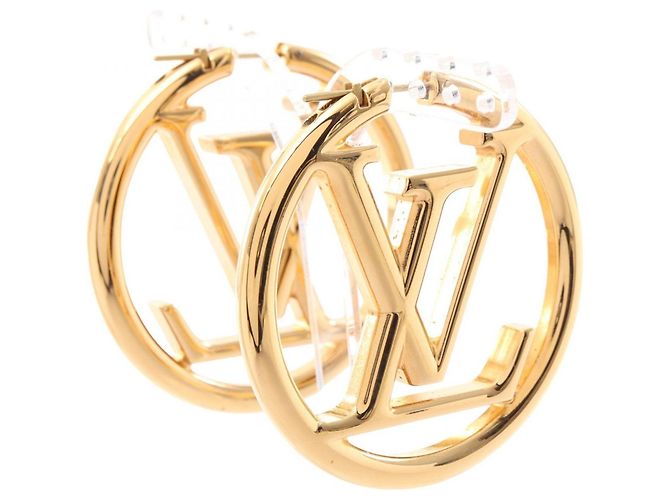 Louis Vuitton Boucles d'Oreilles Hoop Louise Earrings D'oro - vista 3