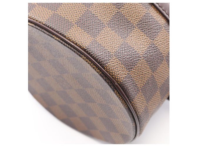 Borsa Louis Vuitton Papillon 30 Damier Ebene Marrone - vista 6