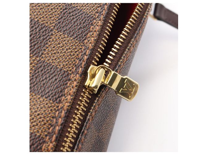 Borsa Louis Vuitton Papillon 30 Damier Ebene Marrone - vista 8