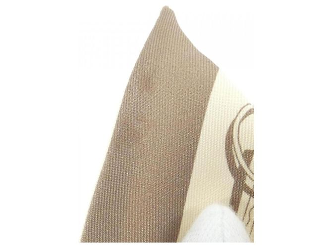 Hermès Hermes Twilly 063081S Pañuelo Muffler Beige - vista 4