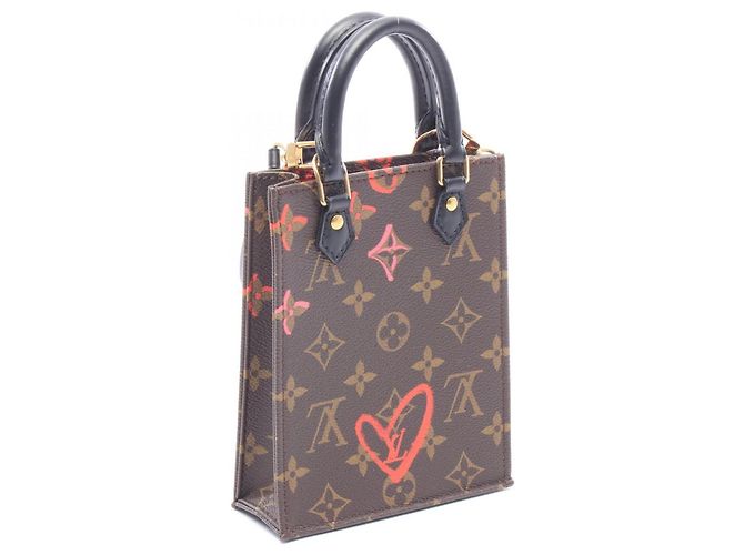Bolso Louis Vuitton Petite Sac Plat Monogram Castaño Negro Multicolor - vista 2