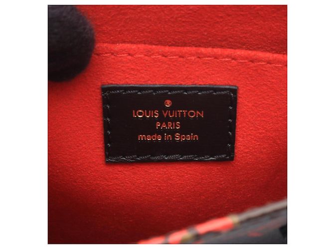 Bolso Louis Vuitton Petite Sac Plat Monogram Castaño Negro Multicolor - vista 4