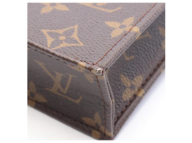 Bolso Louis Vuitton Petite Sac Plat Monogram Castaño Negro Multicolor - vista 6