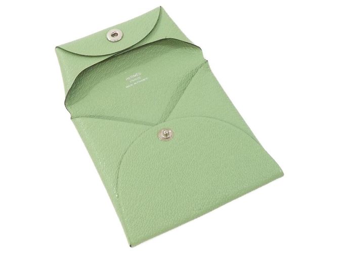 Hermès Monedero Hermes Bastia en Vert Verde claro - vista 3