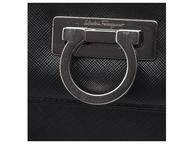 Borsa 2-Way Salvatore Ferragamo Gancini Nero - vista 7