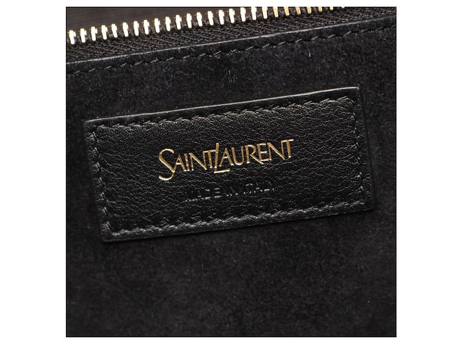Borsa Hobo Tote Saint Laurent in pelle nera Nero - vista 4
