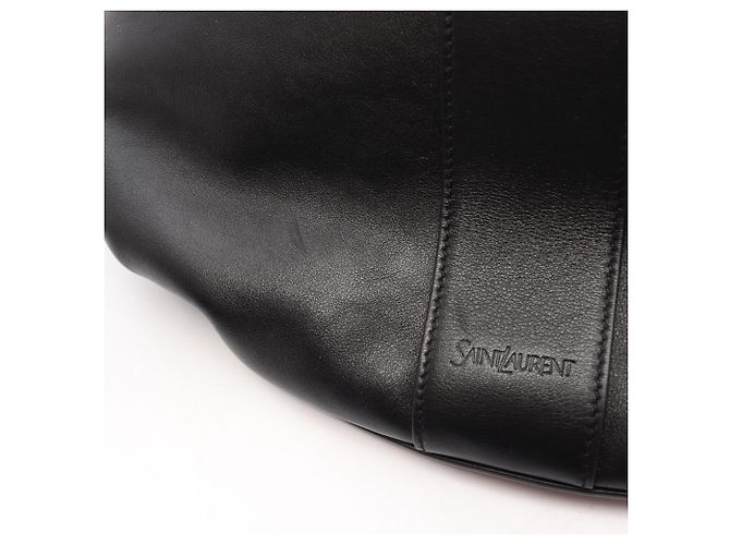 Borsa Hobo Tote Saint Laurent in pelle nera Nero - vista 6