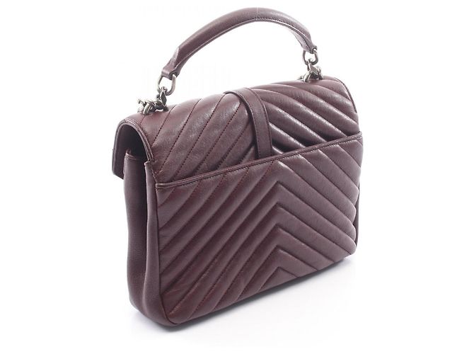 Borsa a mano 2-Way College Yves Saint Laurent Paris Bordò - vista 2