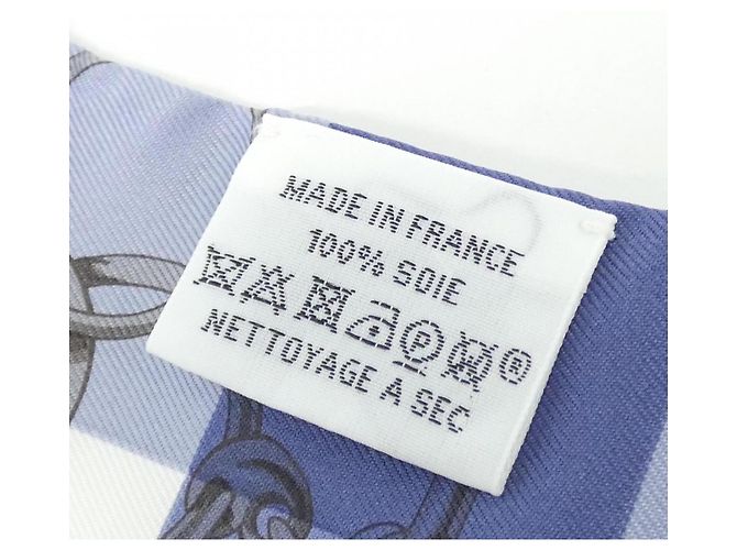 Hermès Twilly Hermes MORS ET GOURMETTES VICHY Bianco Blu - vista 5