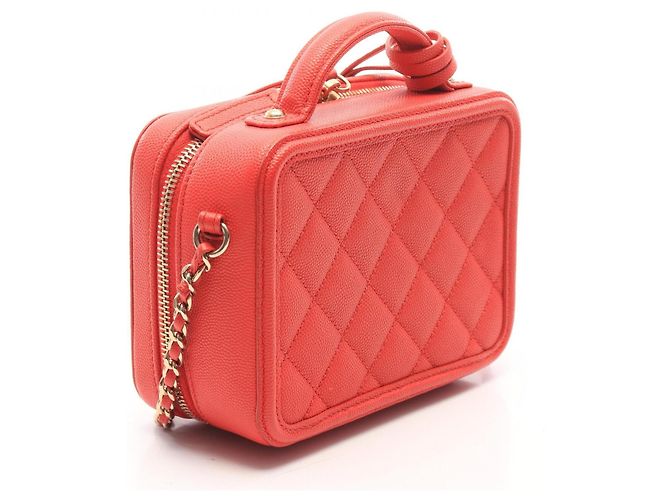 Borsa Vanity Small Chanel CC Figley Rosso - vista 2